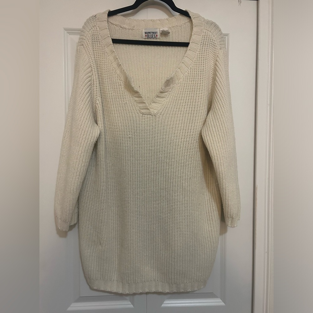 Mainstreet blues chunky cream sweater